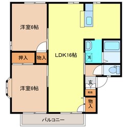 フォレストヴィラ大井B棟の物件間取画像